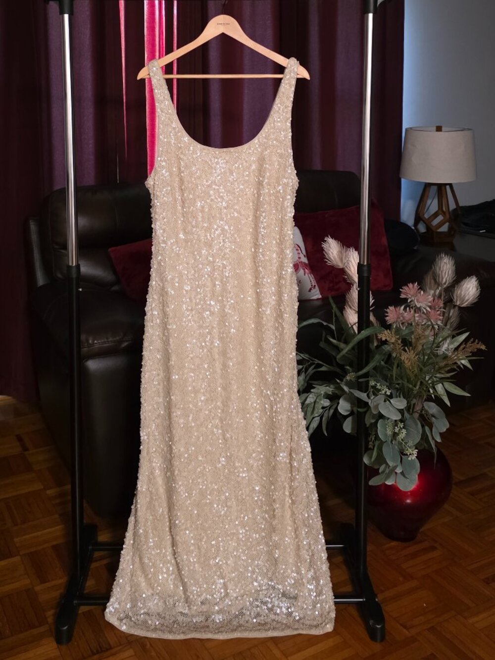 SEQUIN SLIP MAXI DRESS!